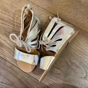 NWOT Silver Toddler sandals